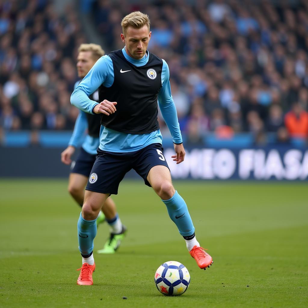 Erling Haaland training with Manchester City