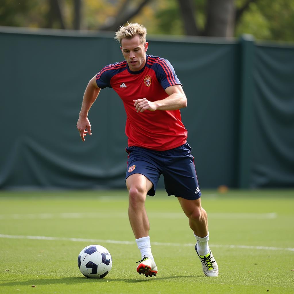 Erling Haaland training intensely