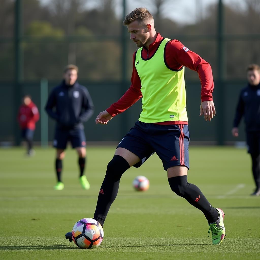 Erling Haaland training intensely