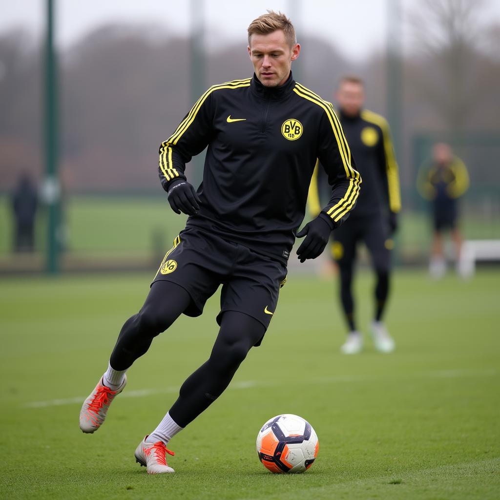 Erling Haaland training with Borussia Dortmund