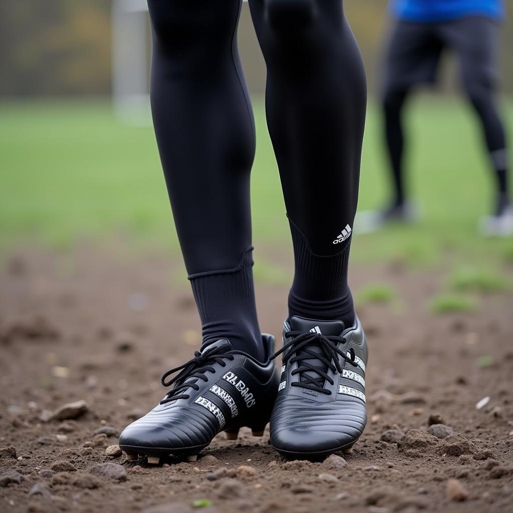 Erling Haaland training in Adidas boots