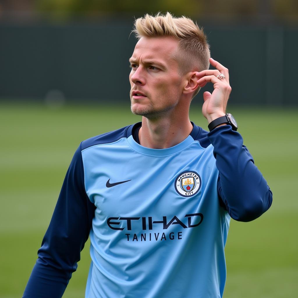 Erling Haaland training with Manchester City