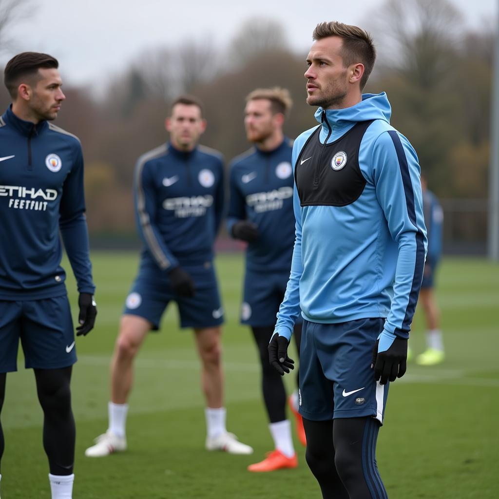 Haaland training with Manchester City