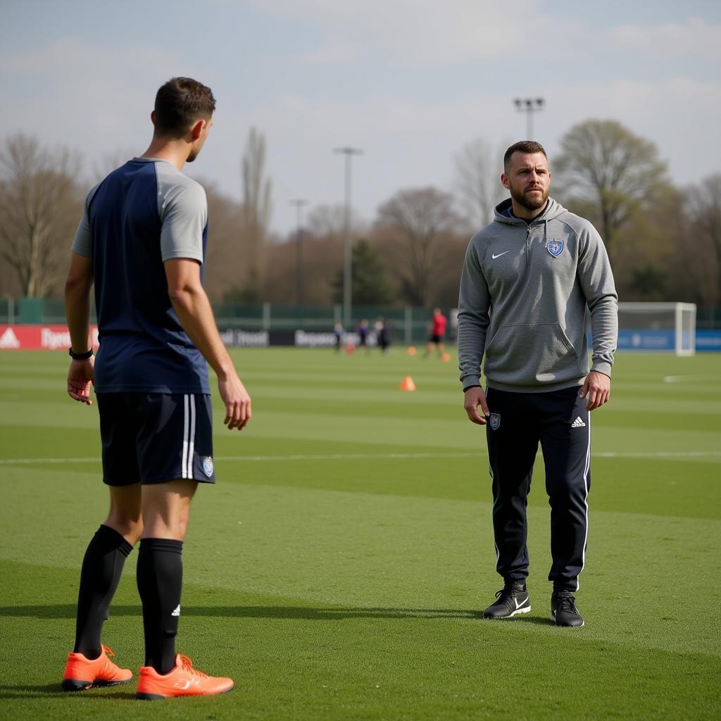 Haaland training at the City Football Academy