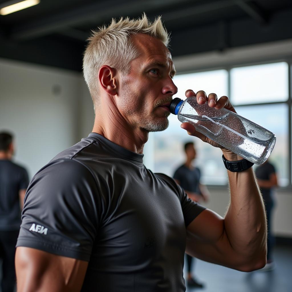 Erling Haaland training hydration