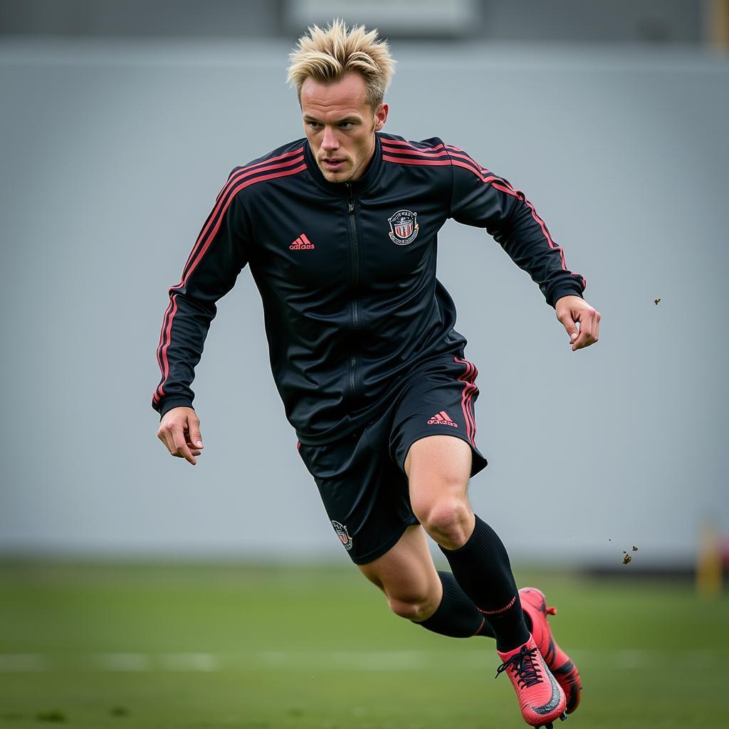 Haaland Training in Adidas Gear