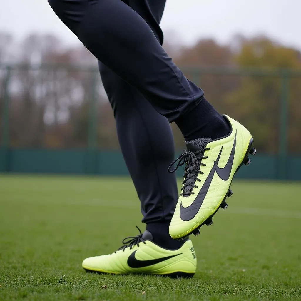 Erling Haaland trains rigorously in his Nike boots