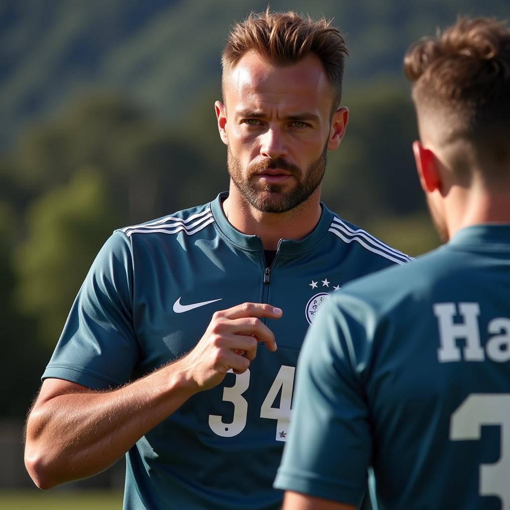 Erling Haaland training rigorously in his number 34 jersey