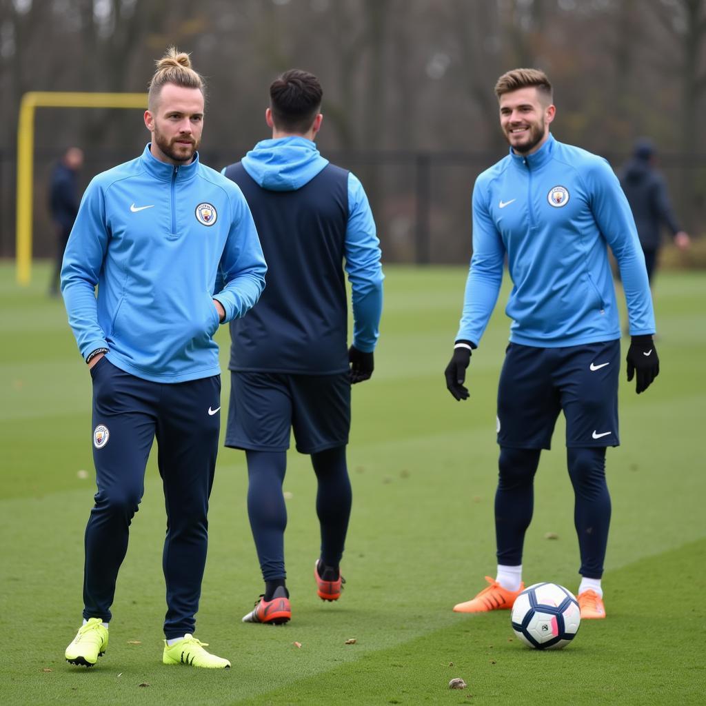 Haaland training with Manchester City