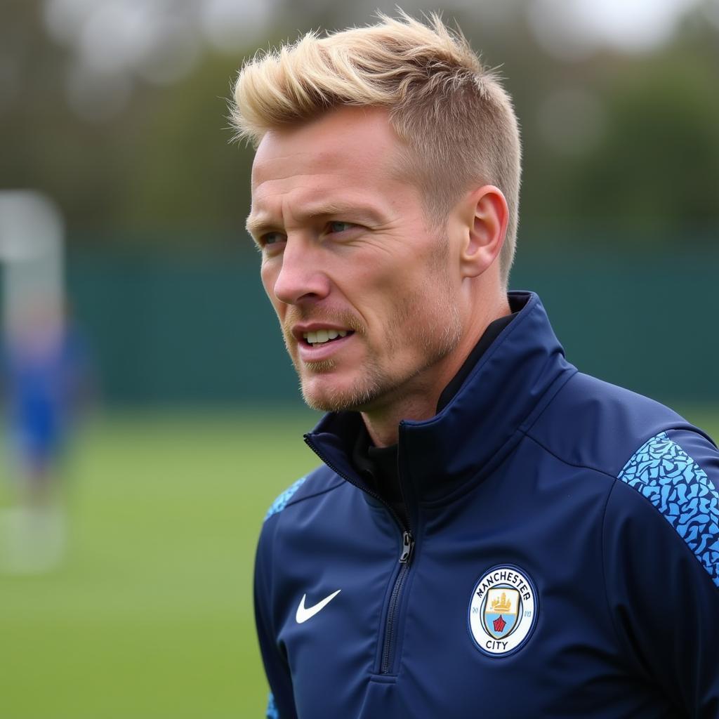 Erling Haaland training with Manchester City