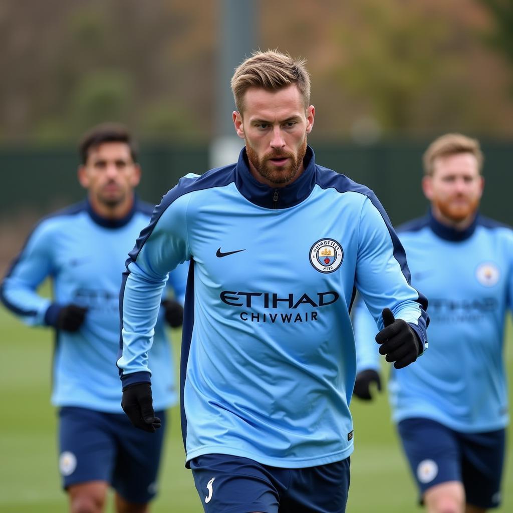 Haaland trains with Man City teammates