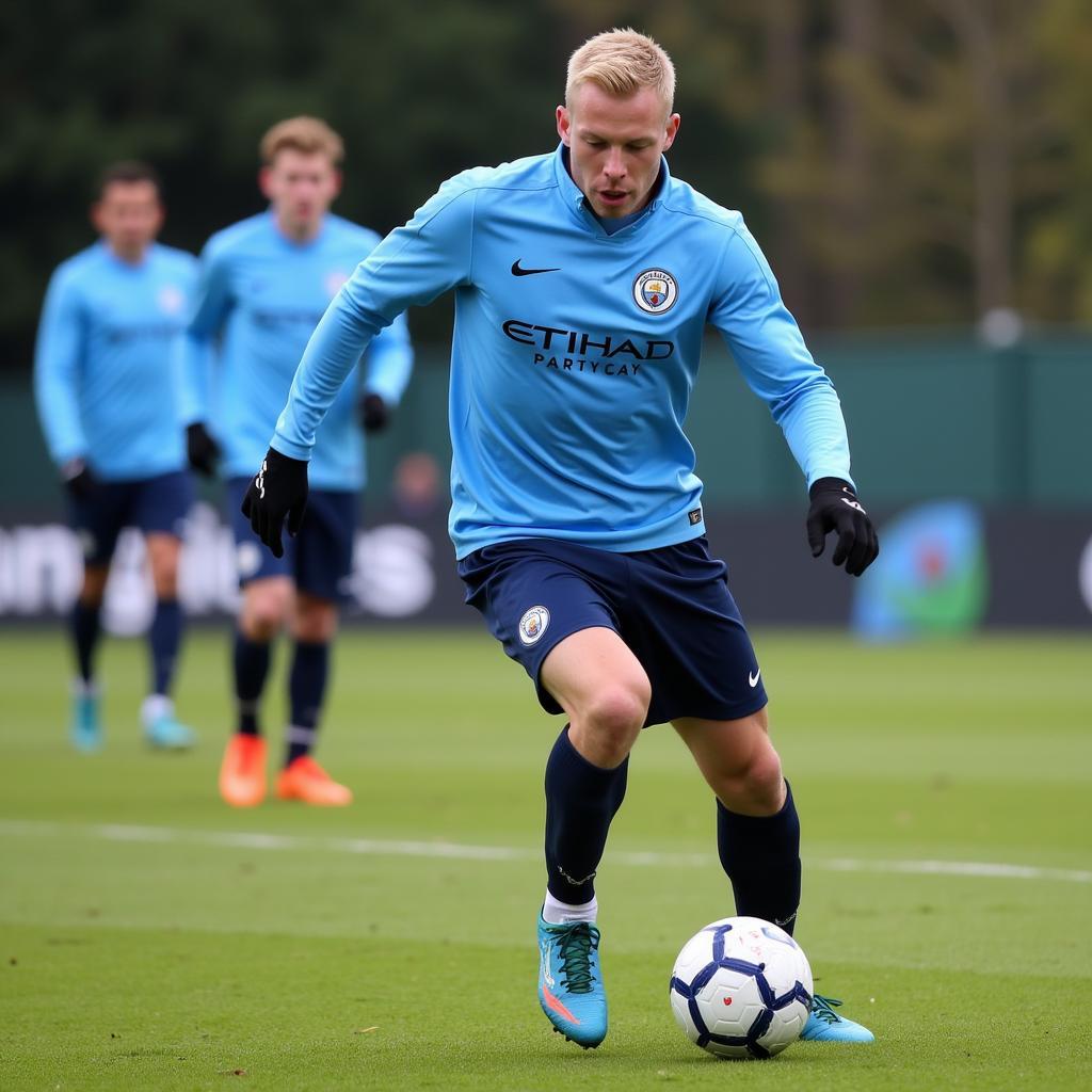 Erling Haaland Training with Manchester City