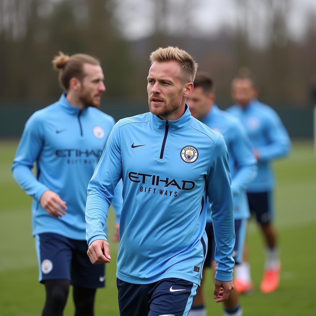 Haaland Training with Manchester City