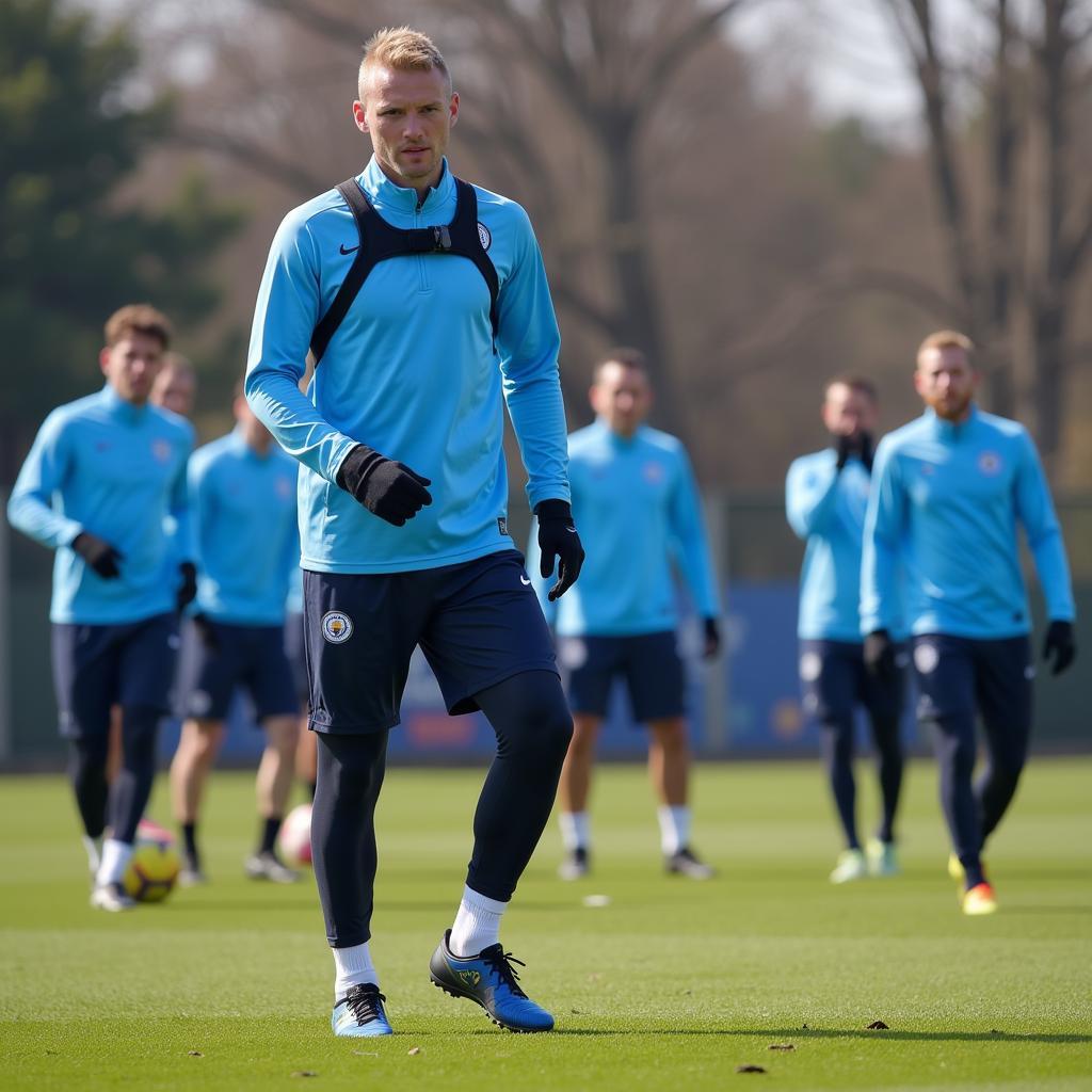 Haaland Training with Manchester City