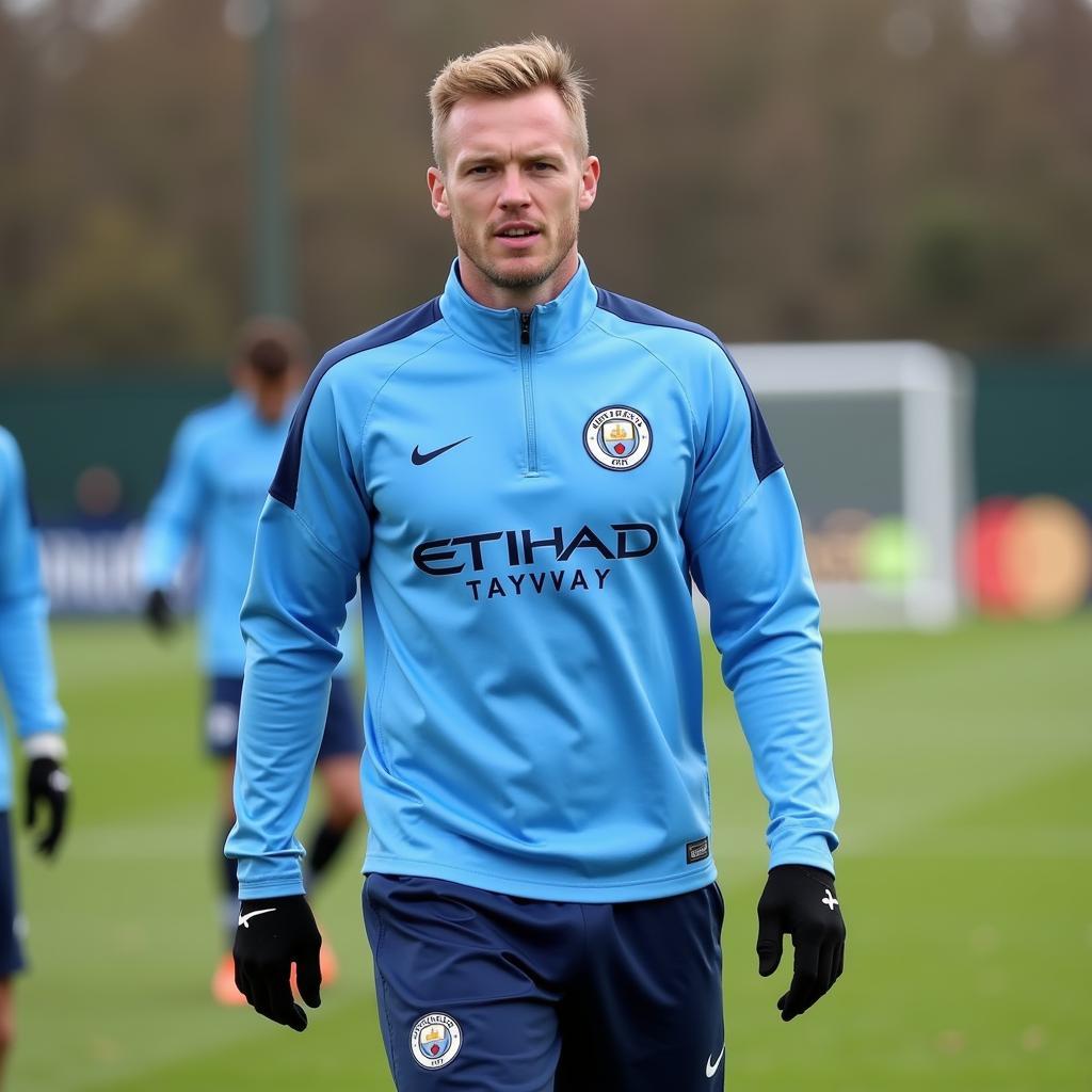 Haaland training with Manchester City