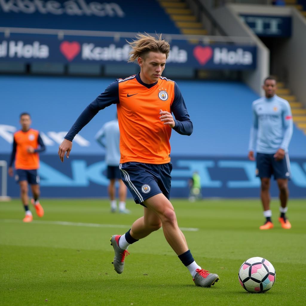 Erling Haaland Training with Manchester City