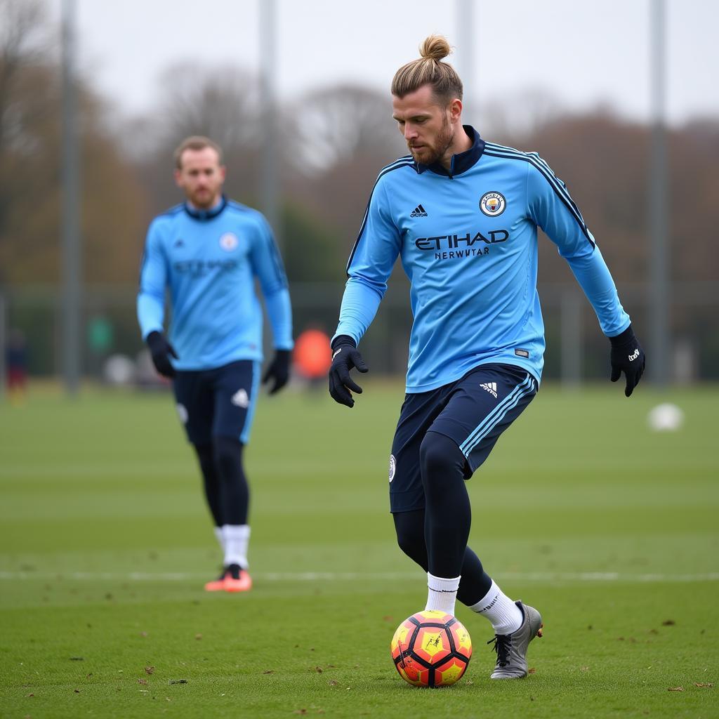 Haaland Training with Manchester City