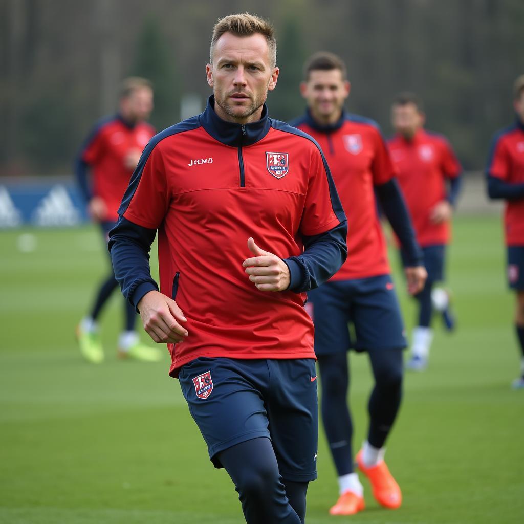 Erling Haaland training with the Norway national team