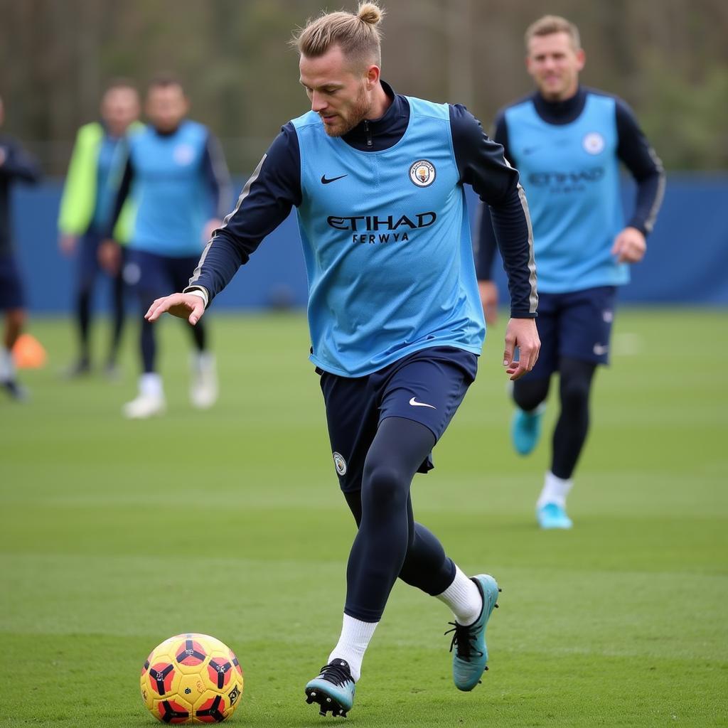 Erling Haaland in training session