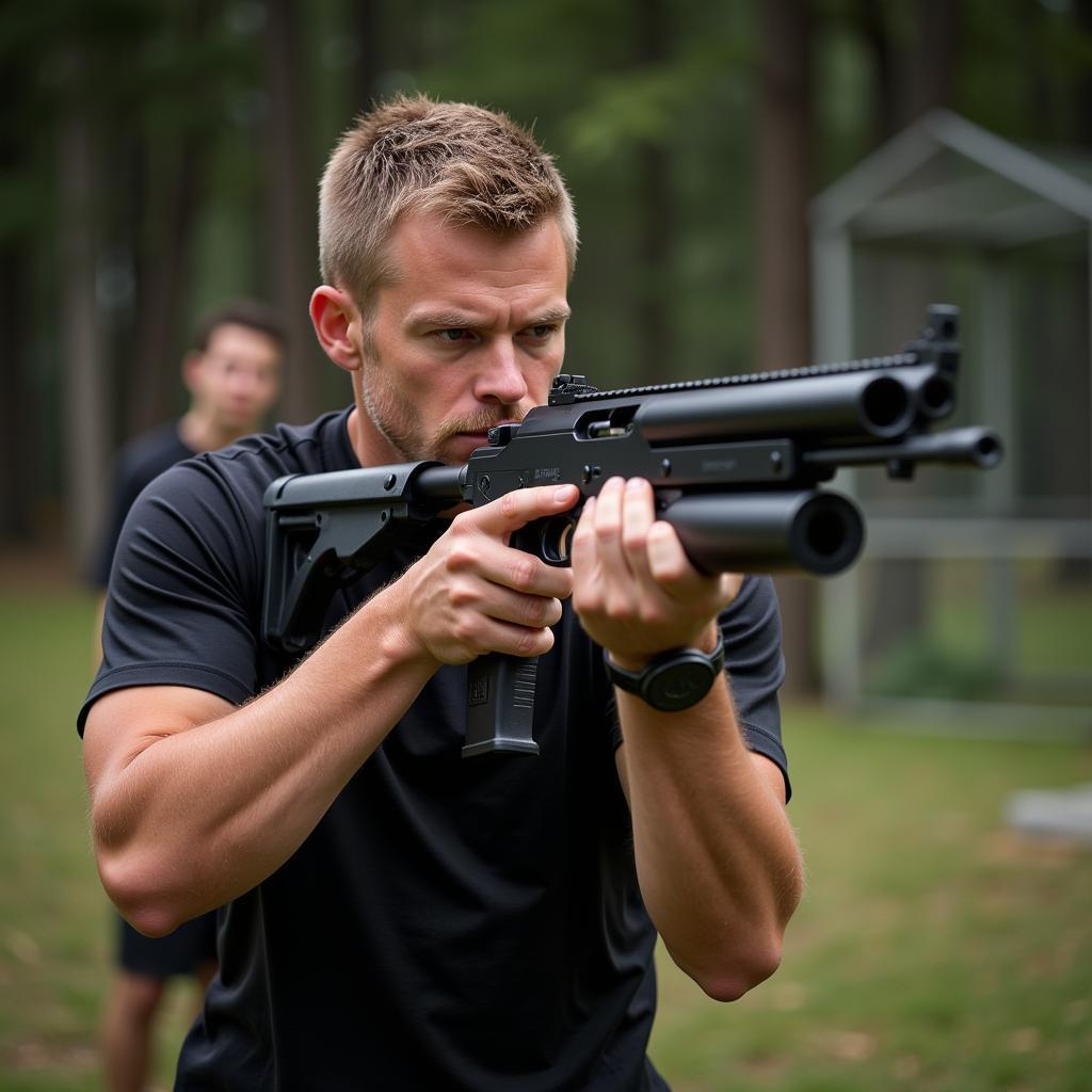 Haaland working hard during a training session