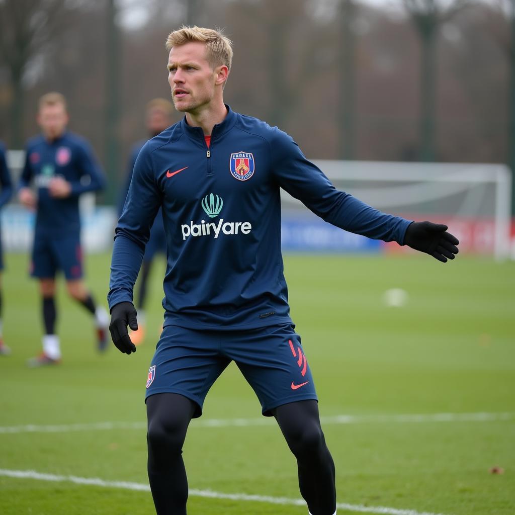 Erling Haaland in training session