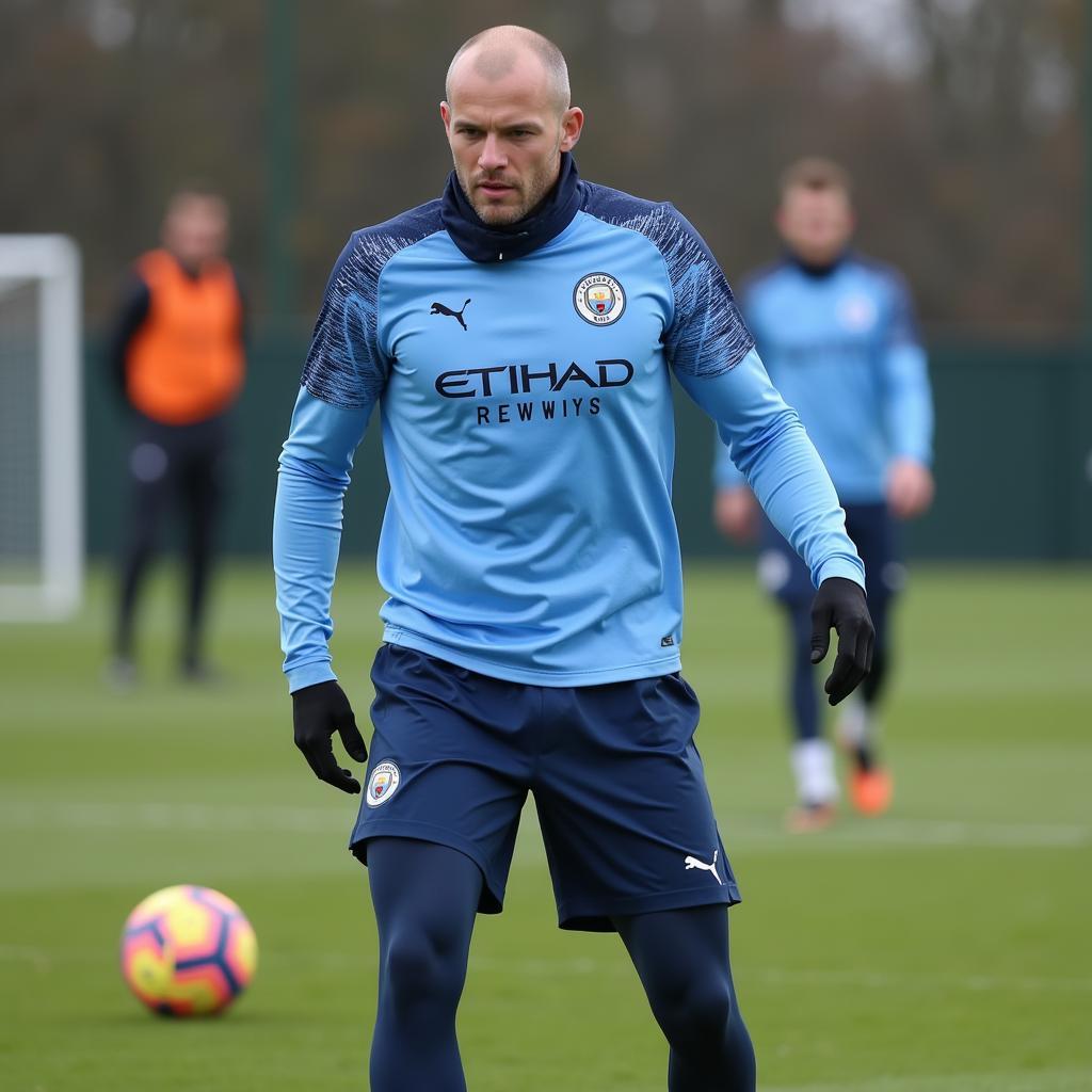 Erling Haaland during a training session