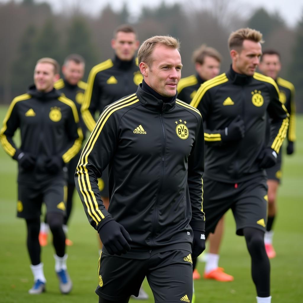 Haaland Training with Dortmund Teammates