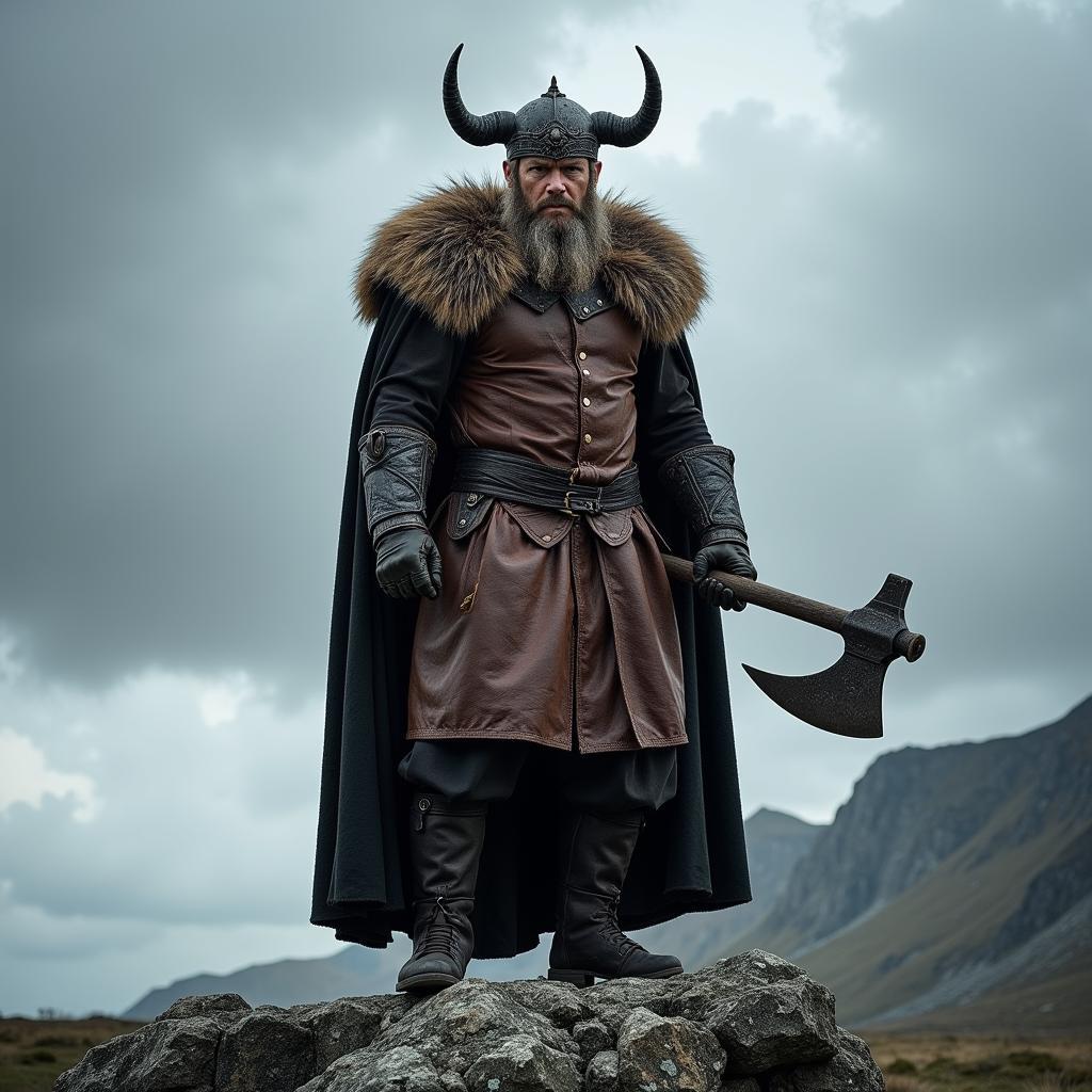 Erling Haaland in Viking Warrior Garb