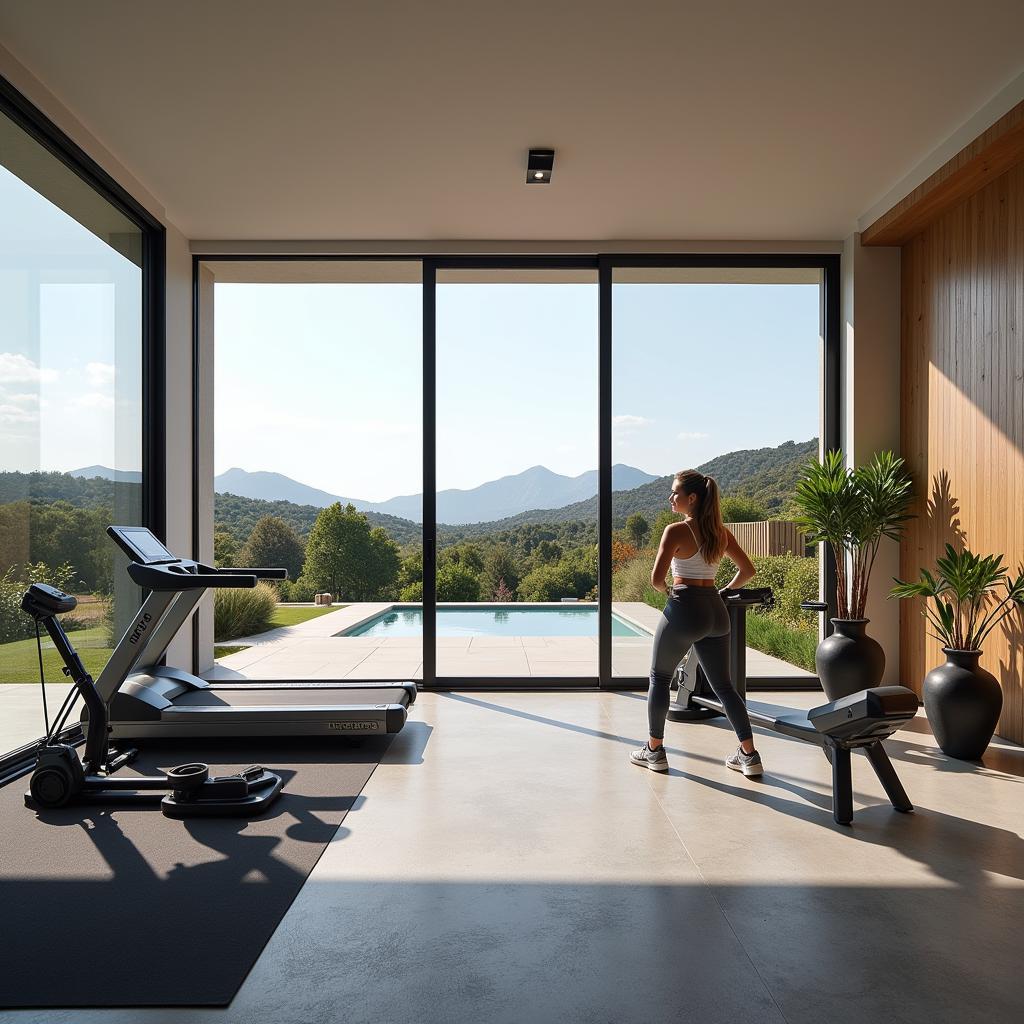 Haaland's Private Gym in Marbella Villa