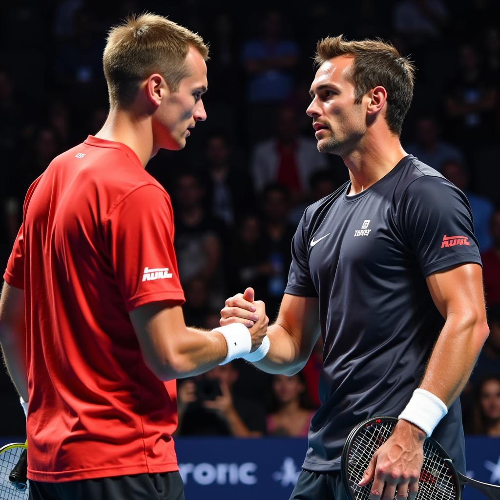 Haaland and Walker shake hands after a match