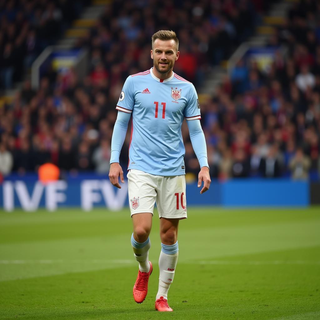 Haaland walking off the pitch after a match