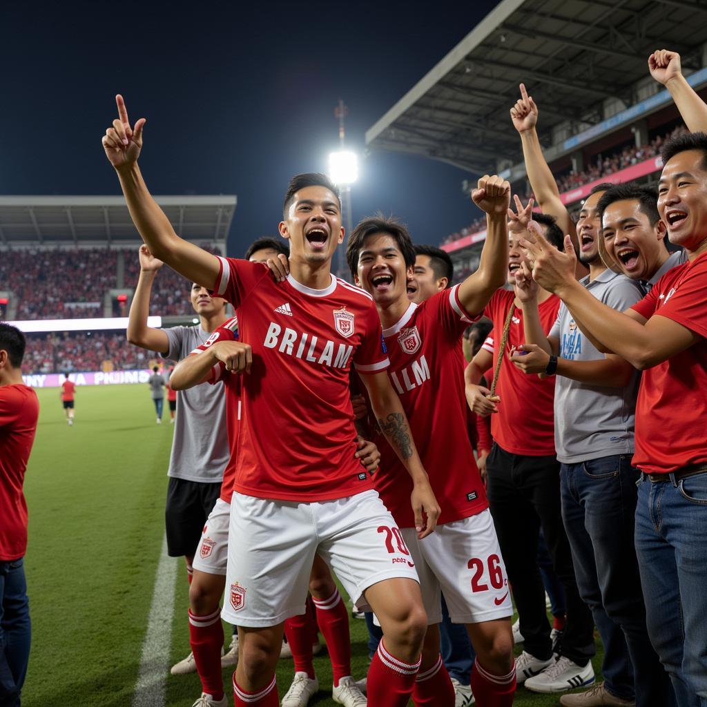 Hai Phong FC Fans Celebrating a Goal