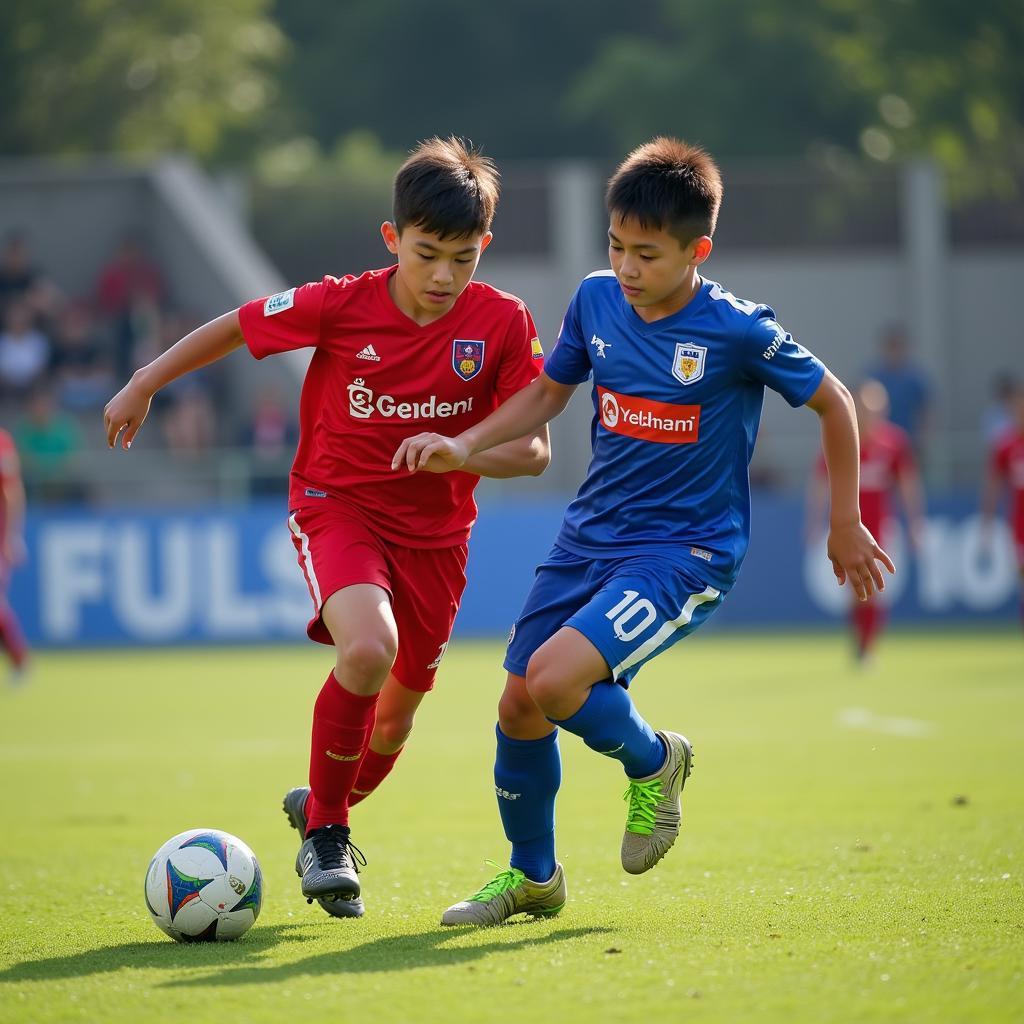 Hai Phong FC young player in action