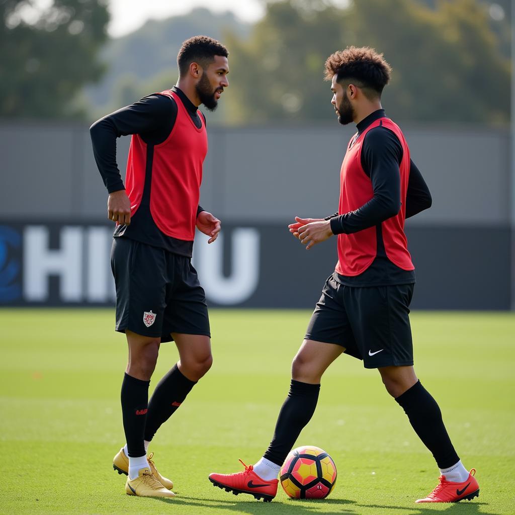 Hakimi and Haaland training intensely