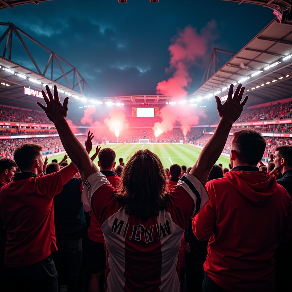 Hamburger SV Fans Celebrating a Victory