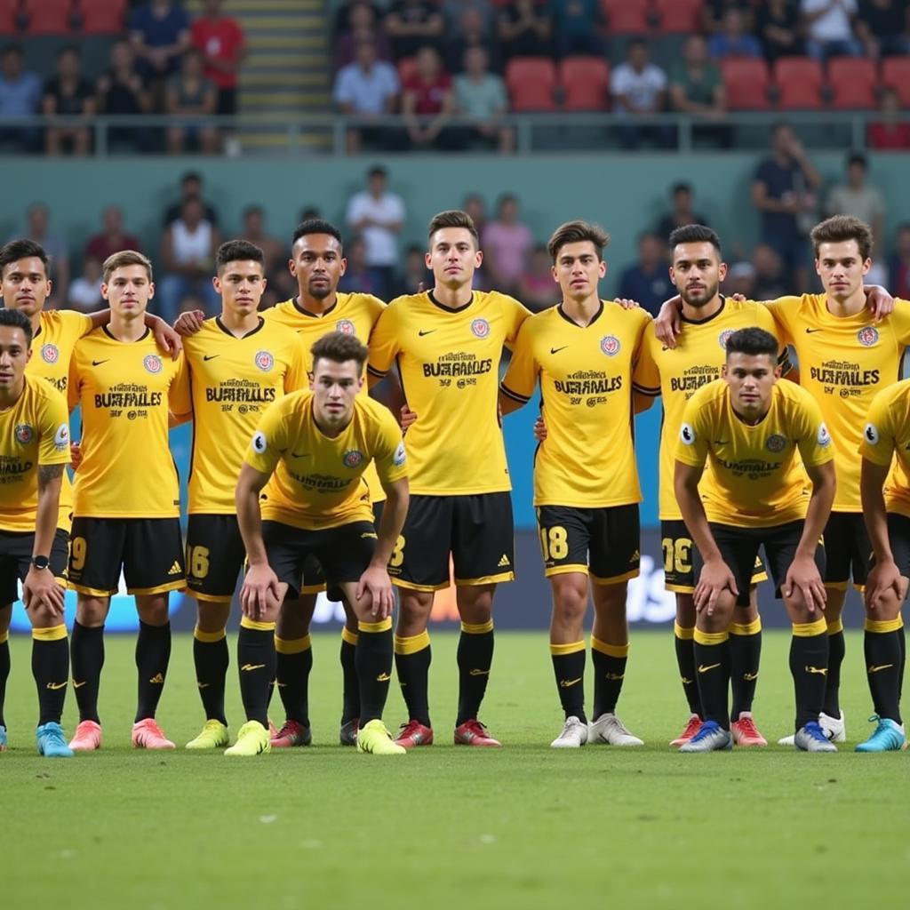 Hanoi Buffaloes starting lineup in a V.League match