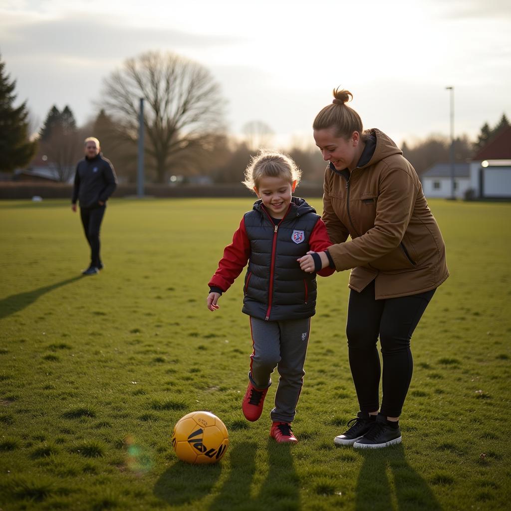 Heidi and Erling Haaland training together