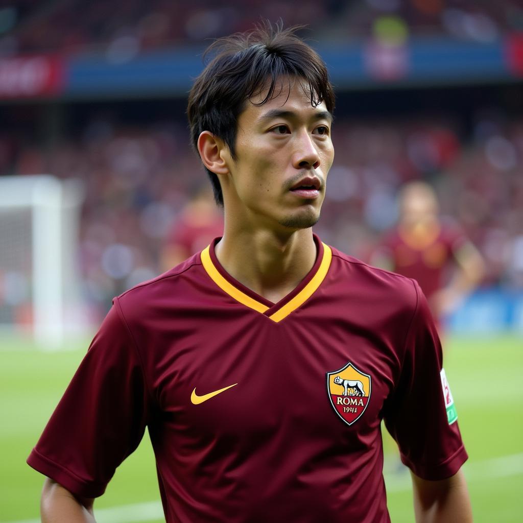 Hidetoshi Nakata in AS Roma jersey