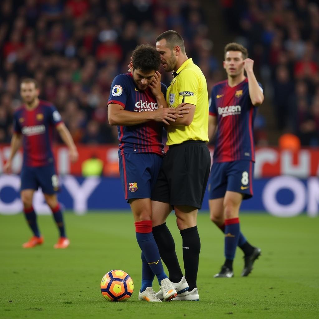 Higuain reacts after the foul by the Monaco player