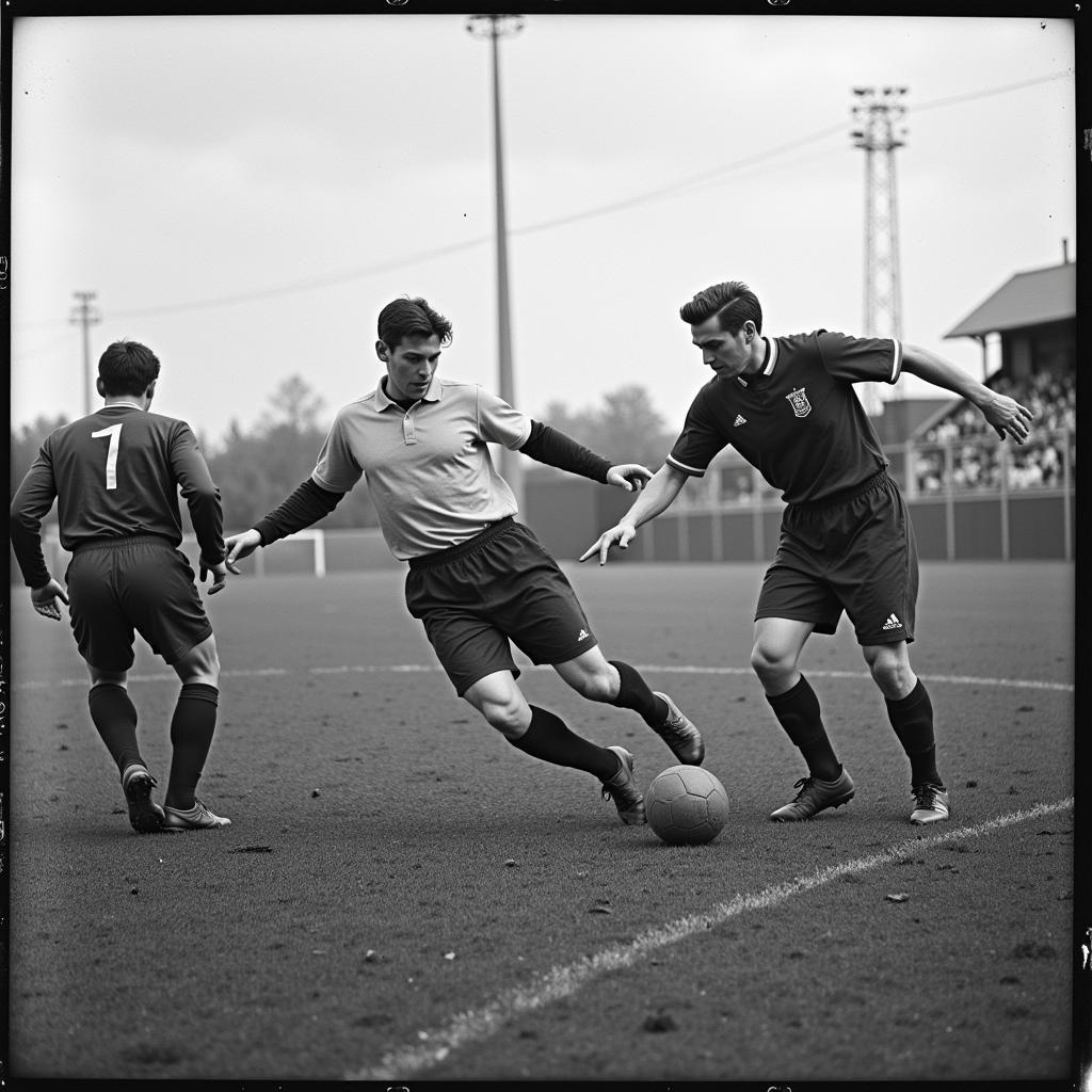 Historic Football Match Photograph