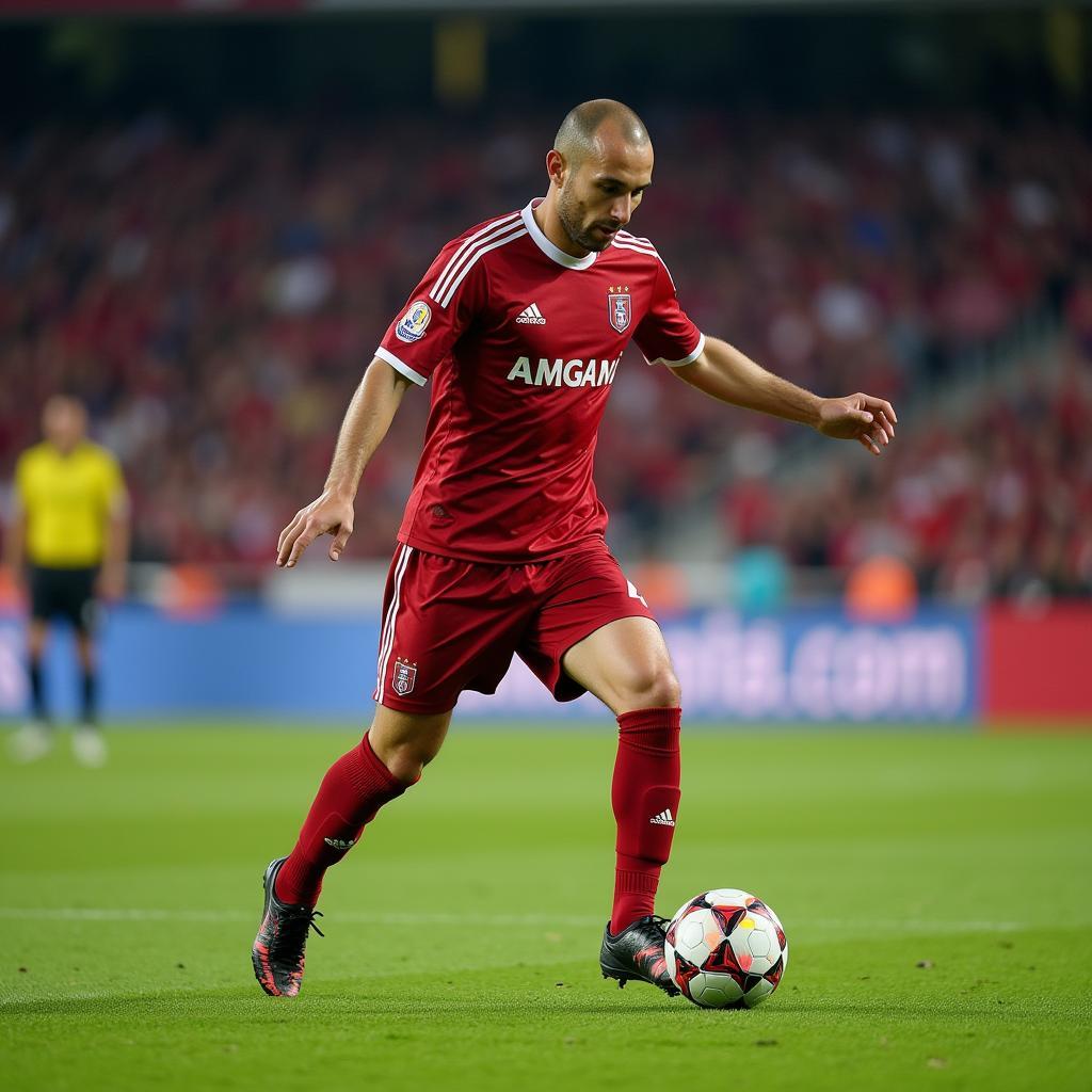 Andres Iniesta in action for Vissel Kobe