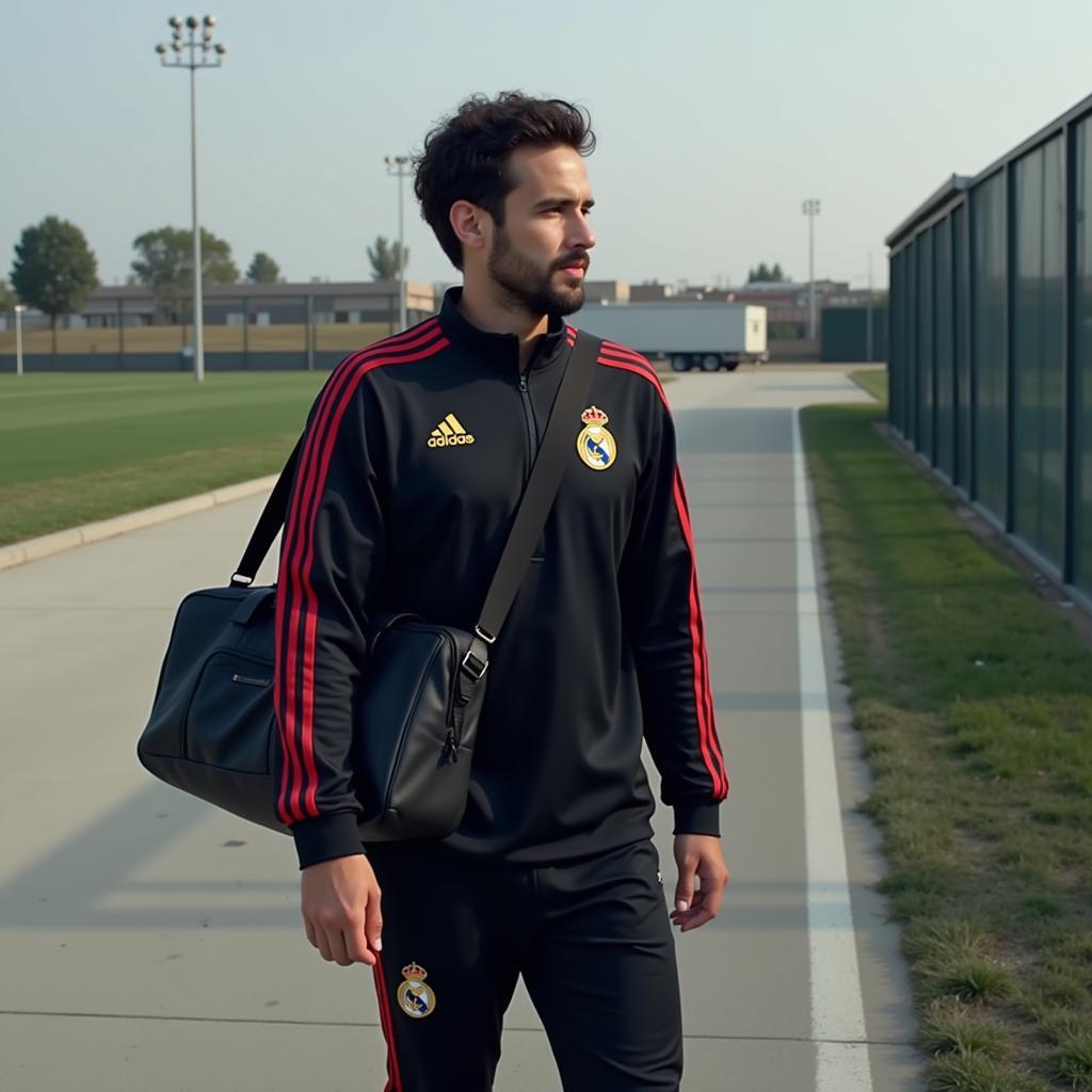 Isco leaving Real Madrid training ground