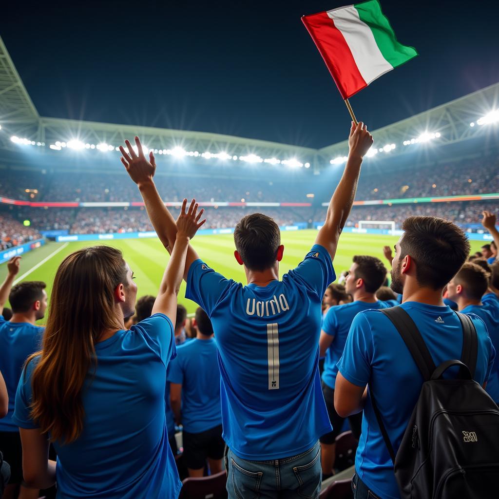 Italian Fans Celebrating Victory