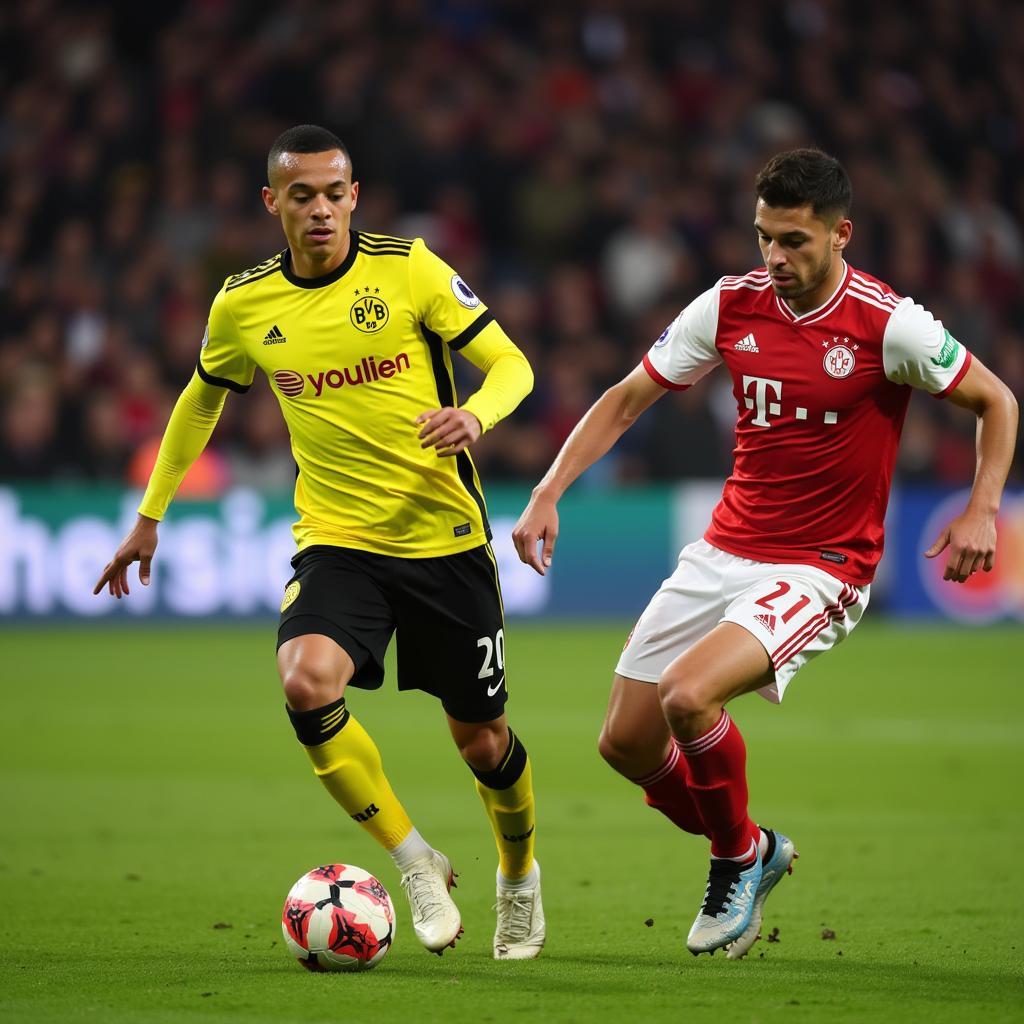 Jadon Sancho Dribbling the Ball in 2019