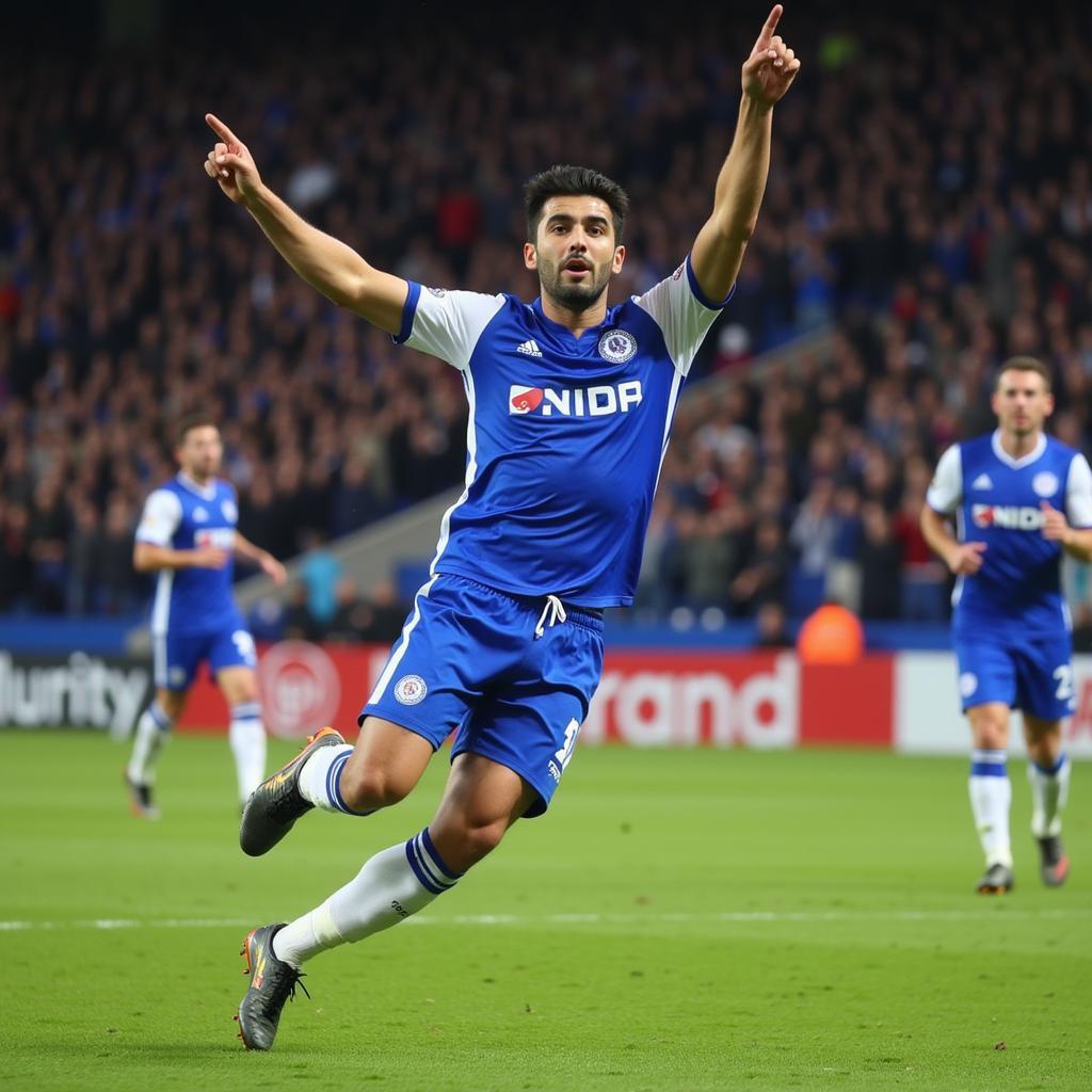 Jahanbakhsh Celebrates a Goal