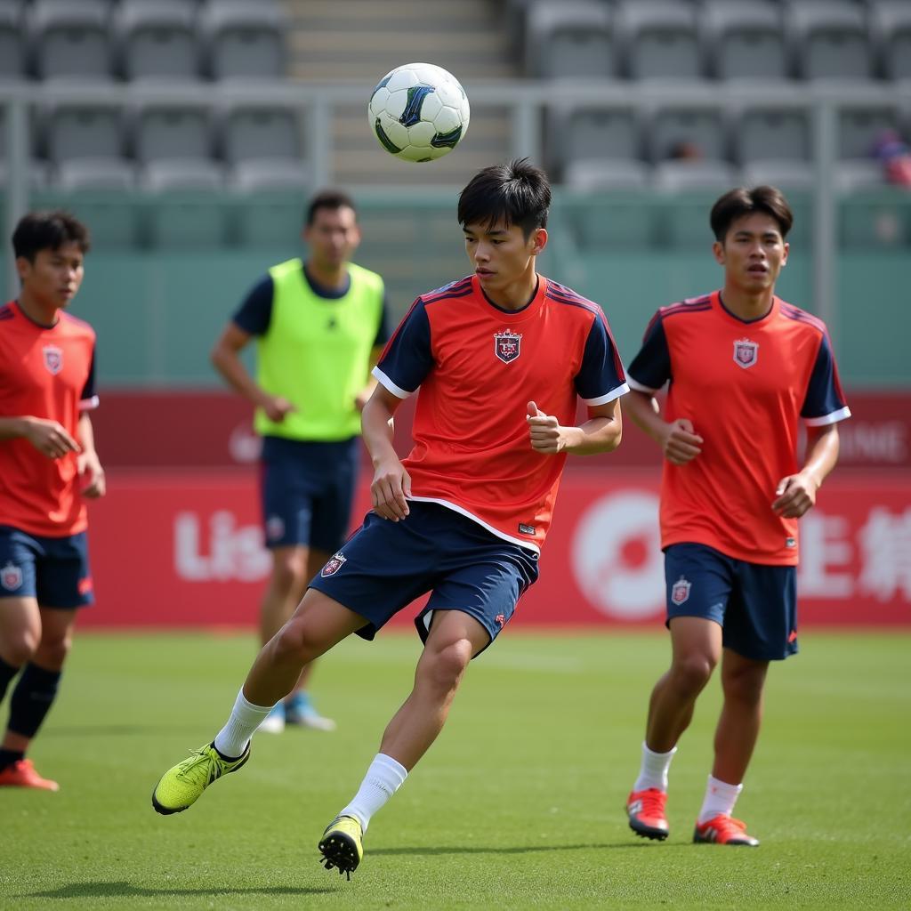 Japan U21 national football team training session