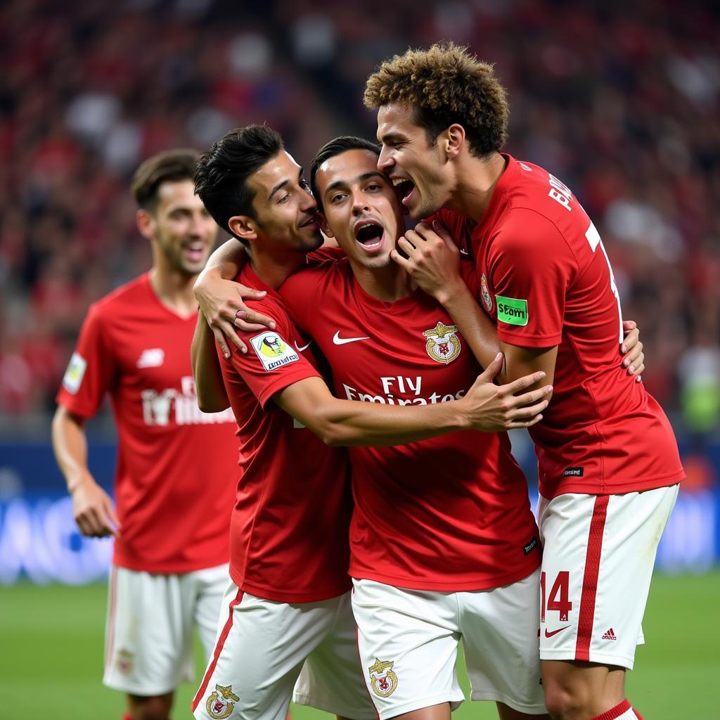 Joao Felix Celebrating a Goal for Benfica