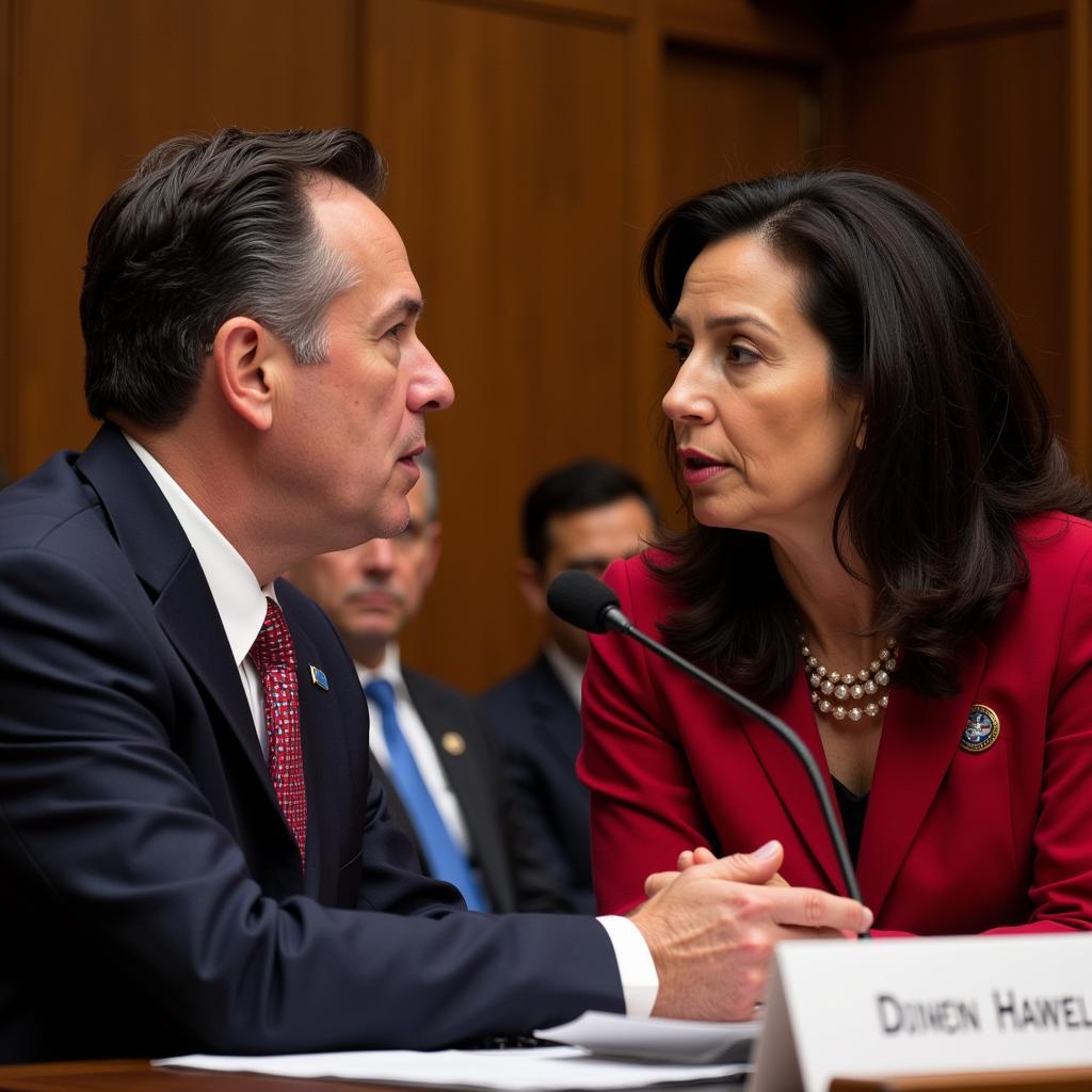 Josh Hawley and Deb Haaland at Congressional Hearing