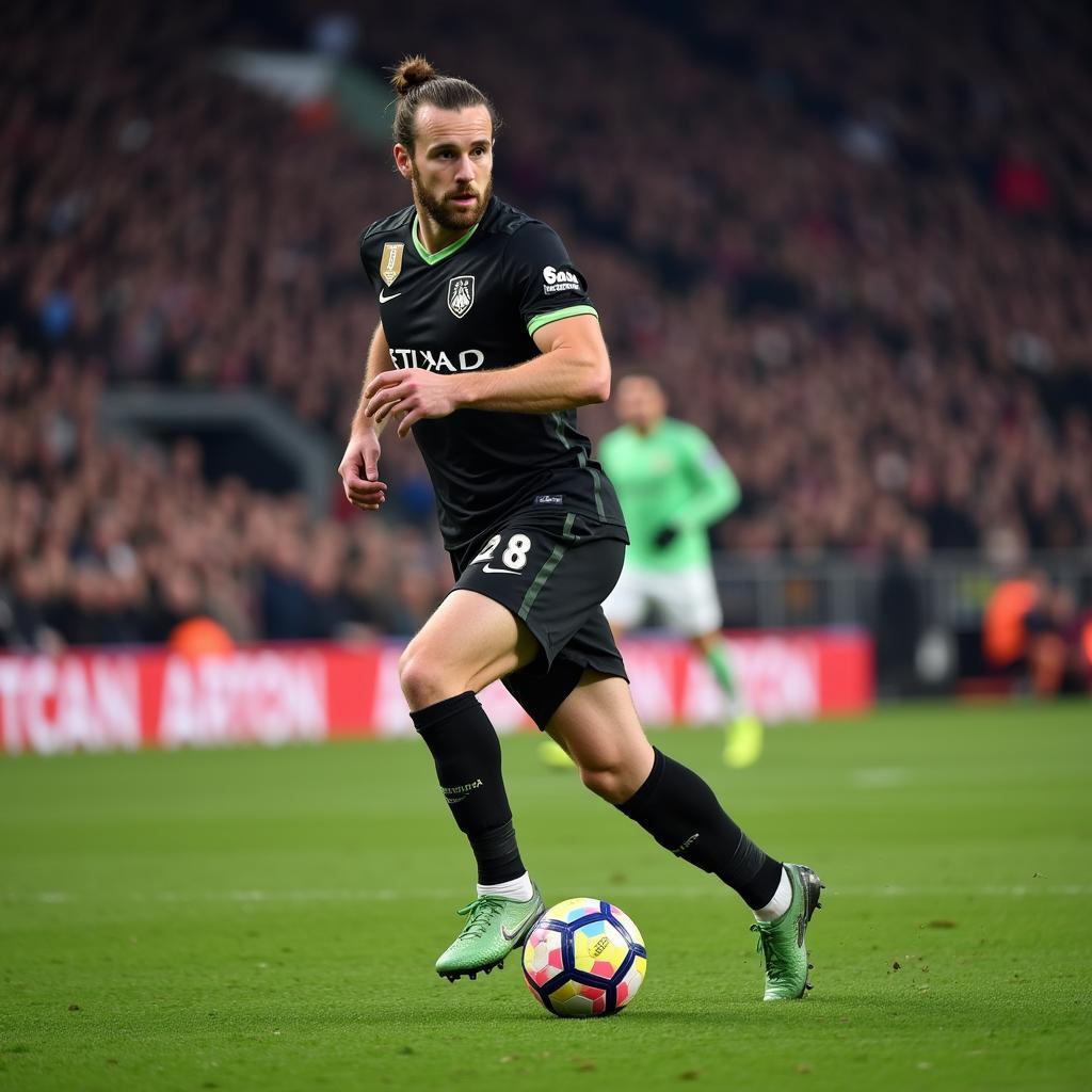 Harry Kane plays a defense-splitting pass