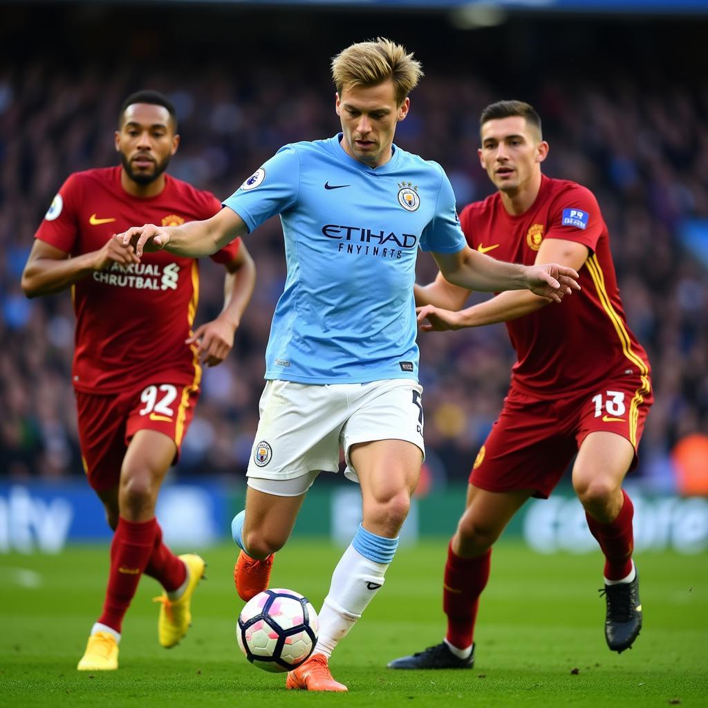 Kevin De Bruyne Orchestrating Play for Man City